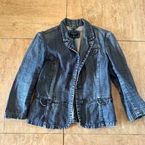 Women’s Blue American Eagle Outfitters Stretch Jean Jacket Size Medium
